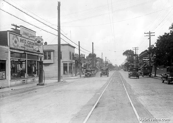 West Jefferson Avenue, Ecorse, 1920s street view
