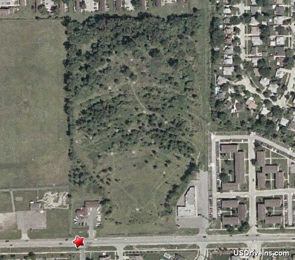 Holiday Drive-In aerial photo, current state